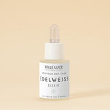 serum contour des yeux_99.7% naturel, flacon pipette, acide leontopodique, etiquette c'est ecrit : belle luce contour des yeux, edelweiss elixir anti-aging Eye Contour Sérum contour des yeux : un soin essentiel pour une peau éclatante Découvrez notre sérum contour des yeux, un soin intensif conçu pour réduire les signes de fatigue et de vieillissement. Sa formule unique hydrate et raffermit la peau délicate autour des yeux, atténuant les cernes et les poches pour un regard 